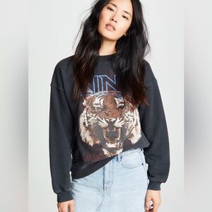 Anine Bing Tiger Crewneck Sweatshirt NWT